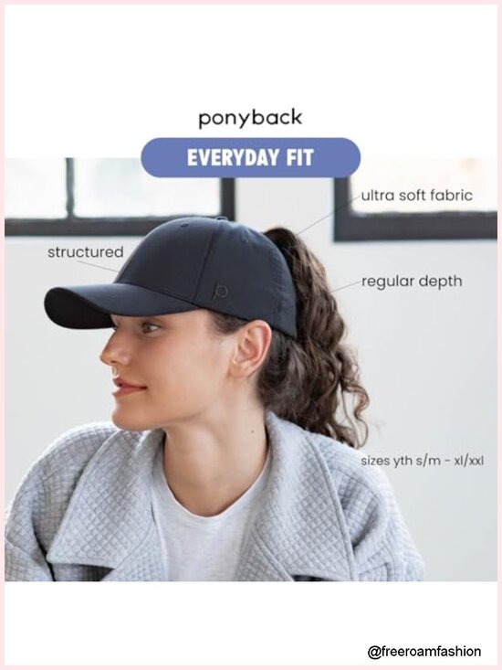 Everyday Fit Baseball Cap with Magnetic Closure for Ponytails main image 4